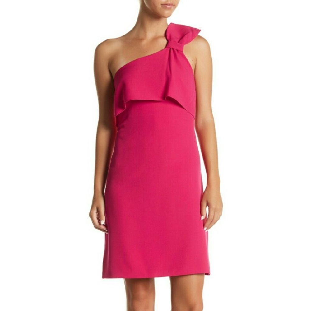 [Adrianna Papell] One Shoulder Pop Over Mini Dress